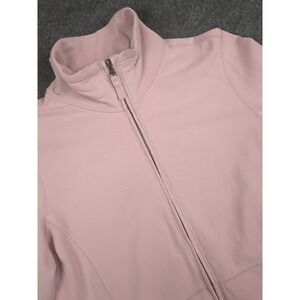 L.L.Bean Women's Full Zip‎ Jacket Medium M REG Pink Cotton Blend Athleisure